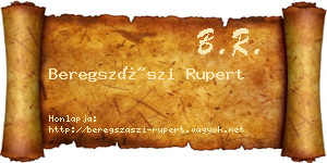 Beregszászi Rupert névjegykártya